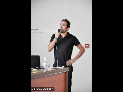 Fabien Albouy au cours de l'atelier sur le milieu marin